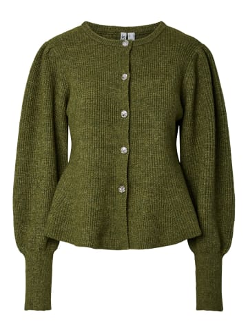 Pieces Strickjacke in Sphagnum