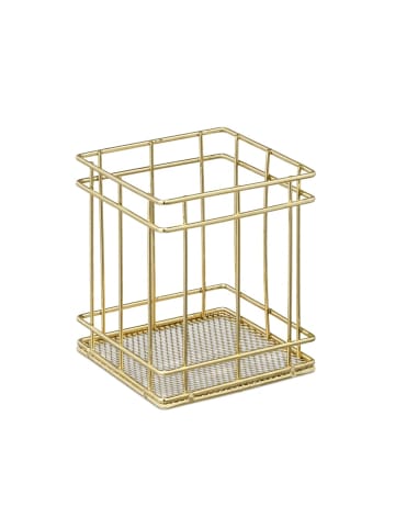 relaxdays 3 x Stiftehalter in Gold