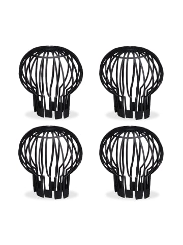 relaxdays 40x Fallrohrschutz in Schwarz - Ø13 cm