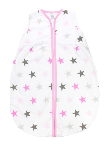 TupTam Baby Sommer Schlafsack Ärmellos Unwattiert in rosa/weiß