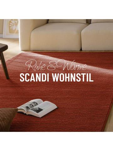 Wecon Home Wollteppich Castello ONE in kamin rot