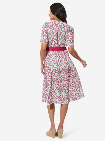 Sieh an! Trachtenkleid in weiß-rot-bedruckt