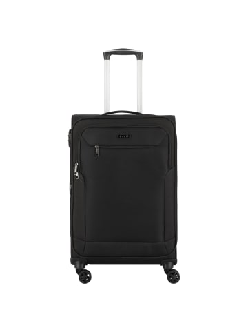 D&N Travel Line 6864 4-Rollen Trolley 66 cm schwarz