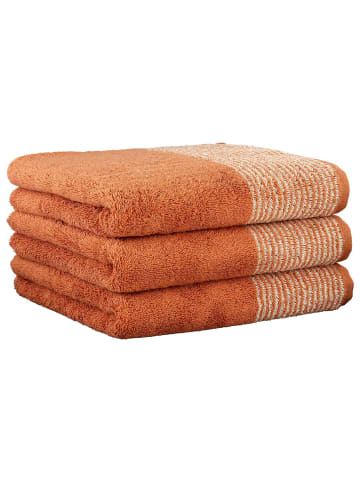 Cawö Gästetuch 3er Pack in Kupfer