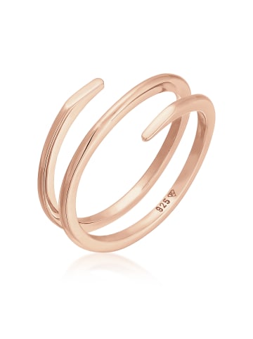 Elli Ring 925 Sterling Silber Geo, Twisted in Rosegold