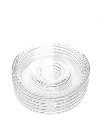 Pasabahce Pasabahce 6er Set Teeglas Unterteller in Transparent
