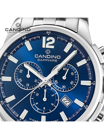 Candino Chronograph-Armbanduhr Candino Sport silber groß (ca. 44mm)