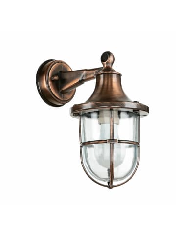Licht-Erlebnisse Außen Wandlampe (B)14 x (H)27 cm in Kupfer Antik