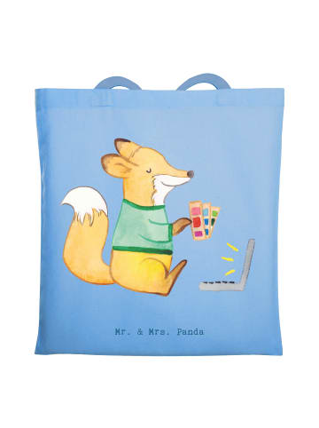 Mr. & Mrs. Panda Schultasche Mediengestalter Herz ohne Spruch in Sky Blue