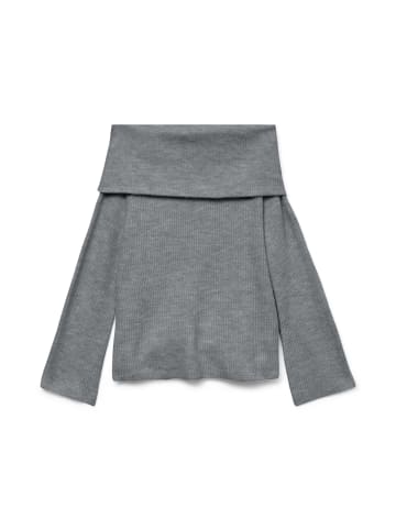 Vero Moda Strickpullover in Medium Grey Melange