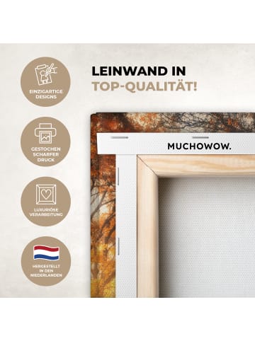 MuchoWow Leinwand bilder Waldweg (BxH)