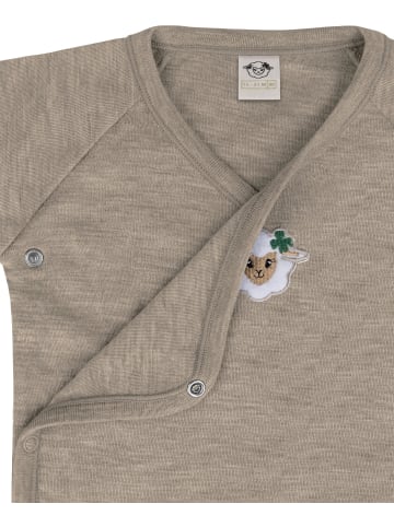 Normani Outdoor Sports 2er Pack Baby-Body Basic Merino Wickelbody in Beige
