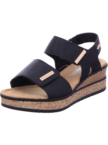 rieker Keilsandalette in schwarz
