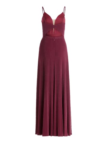 Vera Mont Abendkleid mit Lurexfaden in Red/Silver