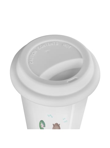 Mr. & Mrs. Panda Thermobecher To Go Otter Seerose mit Spruch in Weiß