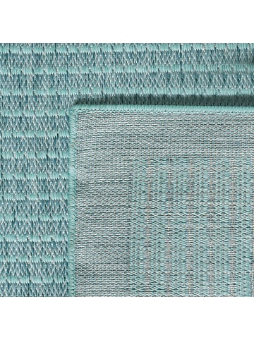KADIMA DESIGN Teppich Outdoor Waschbar Einfarbig DAFNE Strapazierfähig OEKO-TEX in Blau