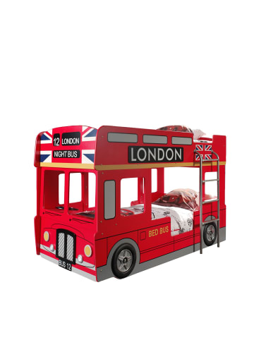 58 aufm Kessel AUTOBETT Kalisfena 215x132x96 aus MDF in Rot