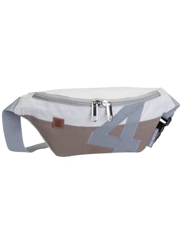 360 grad Gürteltasche Knoten in Weiß/Balken Persenning Taupe/Z