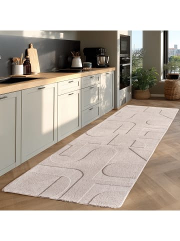 KADIMA DESIGN Teppich Kurzflor Waschbar Skandinavisch LAVAREDO Strapazierfähig in Creme