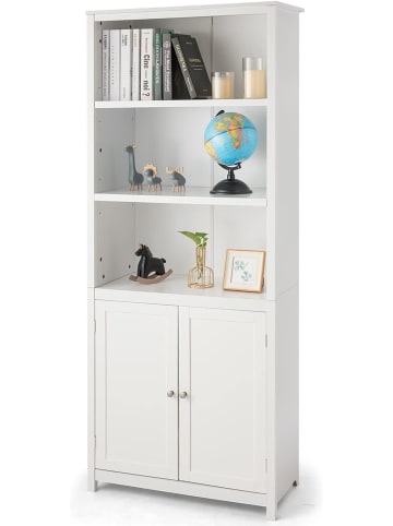 COSTWAY Bücherschrank 182cm in Weiß