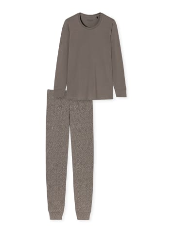 Schiesser Schlafanzug Comfort Essentials in Taupe