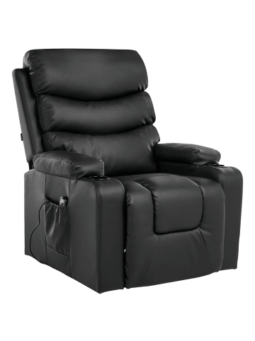 Beliani Fernsehsessel ETER in Schwarz - (W) 79 x (H) 105 x (L) 91 cm