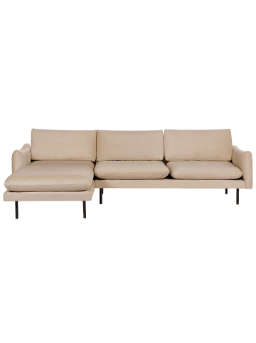 Beliani Ecksofa VINTERBRO in Beige/Schwarz - (W) 279 x (H) 86 x (L) 162 cm
