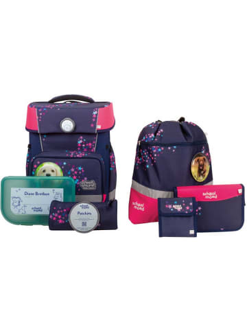 SCHOOL-MOOD Schulranzenset 7-tlg. Champion Leni Hund in Braun