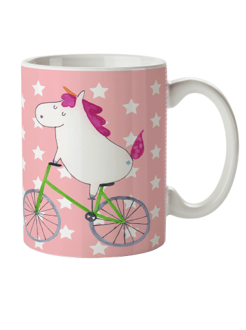 Mr. & Mrs. Panda Kinderpott Einhorn Radfahrer ohne Spruch in Rot Pastell