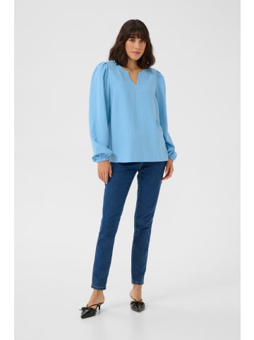 Kaffe Langarm-Bluse KApaulina Regular fit in Forever Blue CC