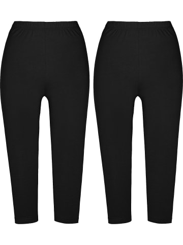 Erwin Müller Single-Jersey Capri-Leggings 2er-Pack in schwarz/schwarz