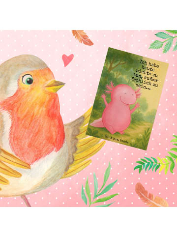 Mr. & Mrs. Panda Glückwunschkarte Axolotl Hurra Design mit Spruch in Weiß