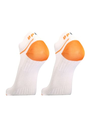 UphillSport Füßlinge FRONT LOW 2er Pack in White, orange