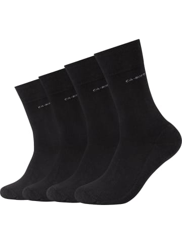 camano Baumwolle Unisex-Socken 4 Paar ca-soft walks in schwarz