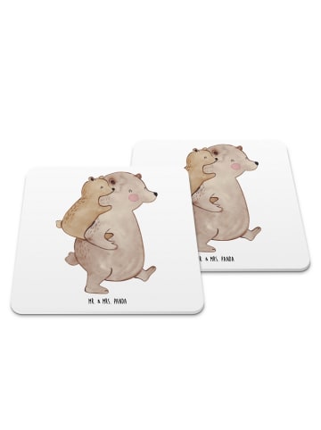 Mr. & Mrs. Panda Untersetzer Papa Bär ohne Spruch in Weiß