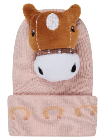 Sterntaler Baby Rasselsocken Pferd in puder rose