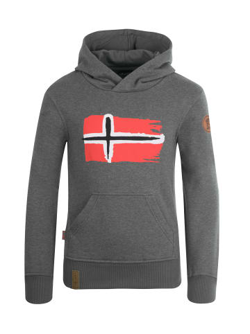 Trollkids Hoodie Pullover "Trondheim" in Grau