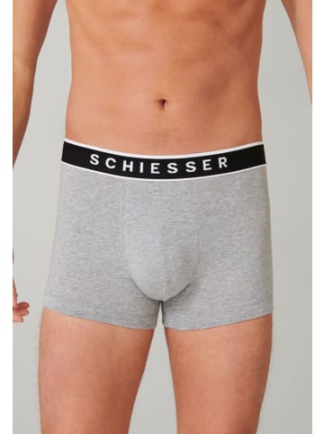 Schiesser Boxershorts 3er Pack in Grau melange