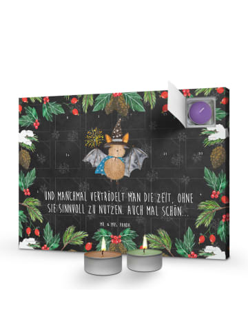 Mr. & Mrs. Panda Adventskalender Fledermaus Zauberer mit Spruch in Kreidetafel