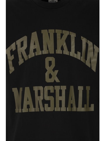 Franklin & Marshall T-Shirt Mit Gummierten Logoprint in schwarz