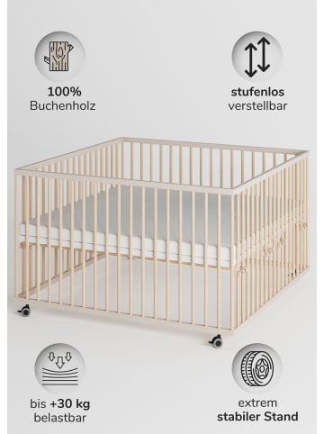 Sämann Sämann Laufgitter XXL Matratze SleepPlus & Sprossen sahara dust/natur Premium