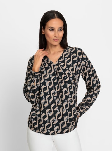 Heine Langarmbluse in schwarz-bedruckt