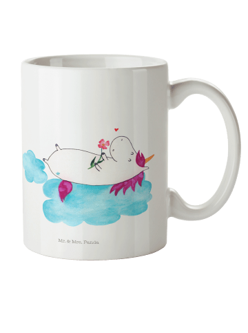 Mr. & Mrs. Panda Kindertasse Einhorn Verliebt ohne Spruch in Weiß