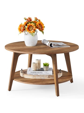 VASAGLE Couchtisch Maezo in Braun - (H)45 x Ø80 cm