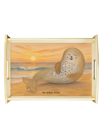 Mr. & Mrs. Panda Tablett Robbe Lachen Design ohne Spruch in Weiß