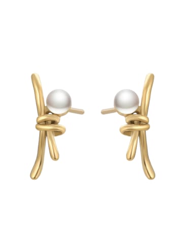 faina Women Stud Earrings in Gold White