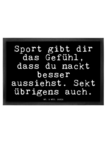 Mr. & Mrs. Panda Fußmatte Sport gibt dir das... mit Spruch in Schwarz