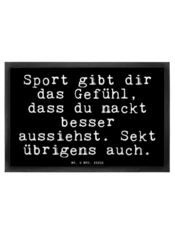 Mr. & Mrs. Panda Schmutzmatte Sport gibt dir das... mit Spruch in Schwarz