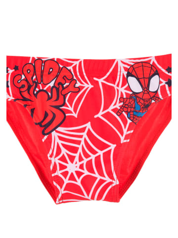 Spiderman Badehose Slip in Rot