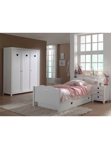 58 aufm Kessel KINDERZIMMER Kamila 9 weiß aus MDF mit Bett, Schrank und Nachtkonsole